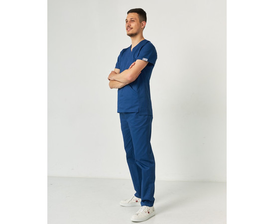 Зображення 7 Медичний костюм чоловічий Мілан сапфір р. 54, "БІЛИЙ ХАЛАТ" 134-360-708, Розмір: 54, Цвет: сапфір