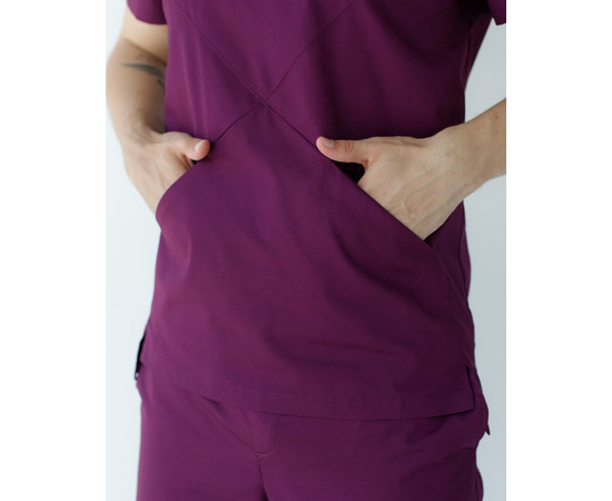 Зображення 7 Медичний костюм чоловічий Мілан фіолетовий р. 48, "БІЛИЙ ХАЛАТ" 134-335-708, Розмір: 48, Цвет: фиолетовый
