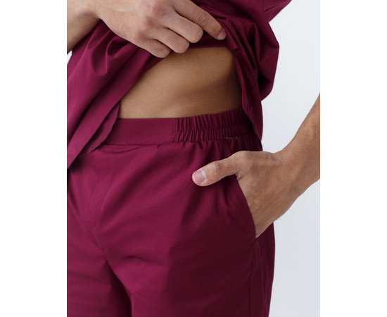 Зображення 7 Медичний костюм чоловічий Мілан марсала р. 48, "БІЛИЙ ХАЛАТ" 134-326-708, Розмір: 48, Цвет: марсала