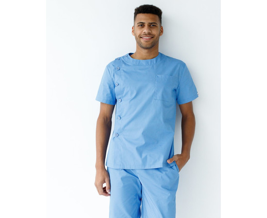 Зображення 7 Медичний костюм чоловічий Техас блакитний р. 48, "БІЛИЙ ХАЛАТ" 136-333-677, Розмір: 48, Цвет: блакитний