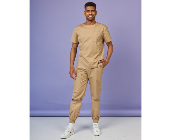 Зображення 7 Медичний костюм чоловічий Техас пісочний р. 52, "БІЛИЙ ХАЛАТ" 136-323-677, Розмір: 52, Цвет: пісочний