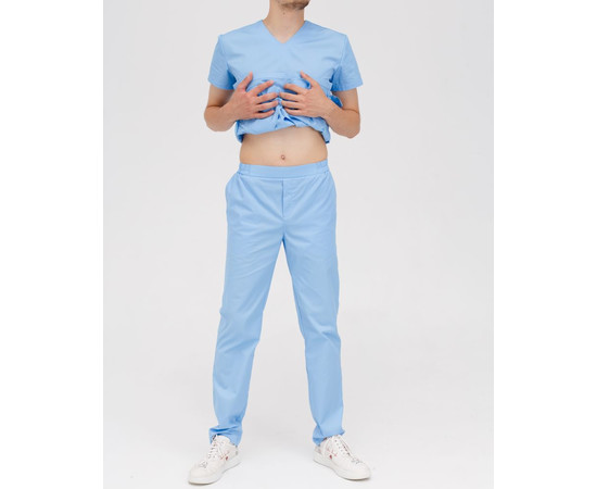 Зображення 8 Медичний костюм чоловічий Мілан світло-блакитний р. 54, "БІЛИЙ ХАЛАТ" 134-436-758, Розмір: 54, Цвет: світло блакитний