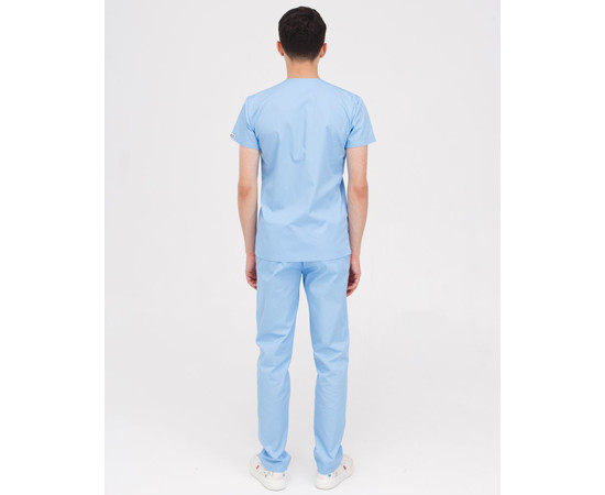 Зображення 2 Медичний костюм чоловічий Мілан світло-блакитний р. 46, "БІЛИЙ ХАЛАТ" 134-436-758, Розмір: 46, Цвет: світло блакитний