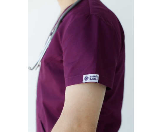 Зображення 9 Медичний костюм чоловічий Мілан фіолетовий р. 52, "БІЛИЙ ХАЛАТ" 134-335-708, Розмір: 52, Цвет: фиолетовый