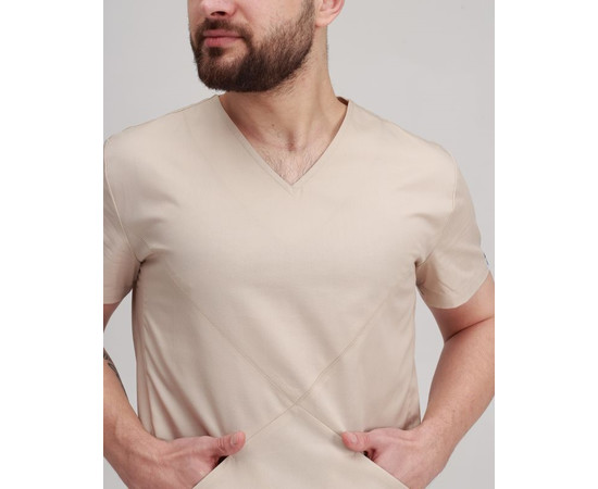 Зображення 3 Медичний костюм чоловічий Мілан кремовий р. 54, "БІЛИЙ ХАЛАТ" 134-460-708, Розмір: 54, Цвет: кремовий