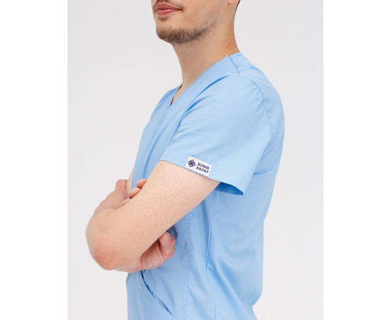 Зображення 5 Медичний костюм чоловічий Мілан світло-блакитний р. 46, "БІЛИЙ ХАЛАТ" 134-436-758, Розмір: 46, Цвет: світло блакитний