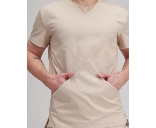 Зображення 4 Медичний костюм чоловічий Мілан кремовий р. 54, "БІЛИЙ ХАЛАТ" 134-460-708, Розмір: 54, Цвет: кремовий