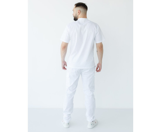 Зображення 2 Медичний костюм чоловічий Денвер білий +SIZE р. 58, "БІЛИЙ ХАЛАТ" 447-324-679, Розмір: 58, Цвет: білий