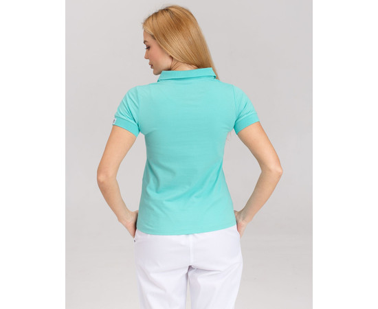 Зображення 2 Медичне поло жіноче світло-бірюзове р. XL, "БІЛИЙ ХАЛАТ" 147-426-677, Розмір: XL, Цвет: бірюзовий