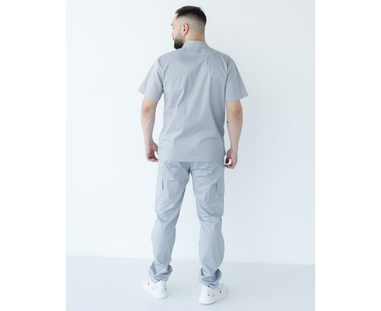 Изображение 3 Медицинский костюм мужской Денвер серый +SIZE р. 62, "БЕЛЫЙ ХАЛАТ" 447-328-679, Размер: 62, Цвет: серый