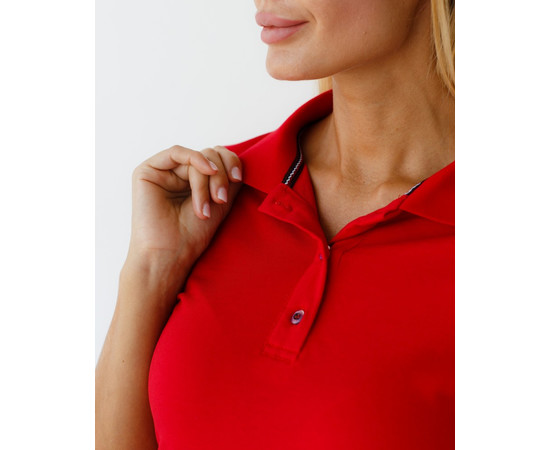 Изображение 3 Медицинское поло женское красное р. XL, "БЕЛЫЙ ХАЛАТ" 147-434-677, Размер: XL, Цвет: красный