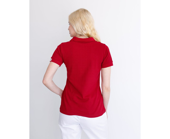 Изображение 2 Медицинское поло женское бордовое р. S, "БЕЛЫЙ ХАЛАТ" 147-349-677, Размер: S, Цвет: бордовый