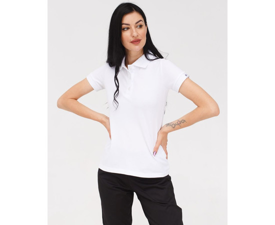 Изображение 3 Медицинское поло женское белое р. S, "БЕЛЫЙ ХАЛАТ" 147-324-677, Размер: S, Цвет: белый