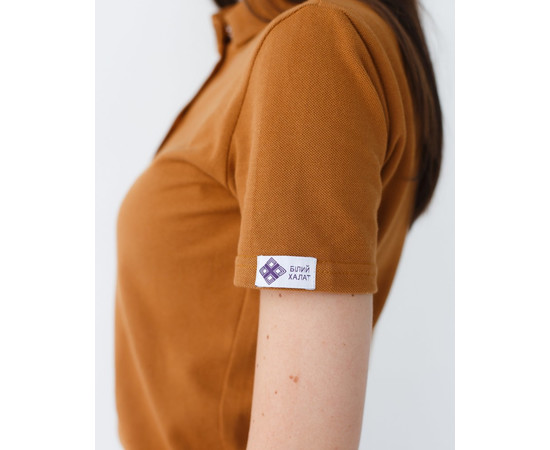 Зображення 4 Медичне поло жіноче карамель р. M, "БІЛИЙ ХАЛАТ" 147-418-677, Розмір: M, Цвет: пісочний-шоколадний