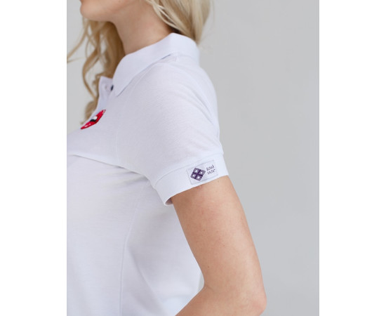 Зображення 4 Медичне поло жіноче біле з вишивкою Губи р. XL, "БІЛИЙ ХАЛАТ" 147-324-635, Розмір: XL, Цвет: білий