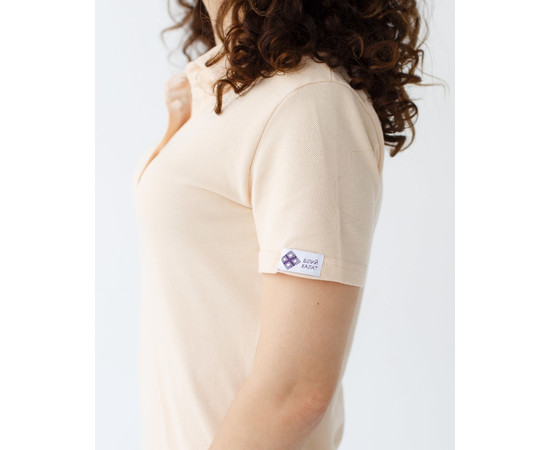 Изображение 4 Медицинское поло женское бежевое р. L, "БЕЛЫЙ ХАЛАТ" 147-367-677, Размер: L, Цвет: бежевый