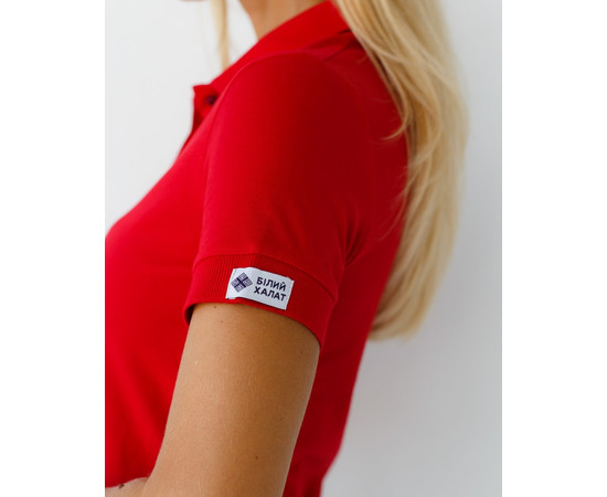 Изображение 5 Медицинское поло женское красное р. XL, "БЕЛЫЙ ХАЛАТ" 147-434-677, Размер: XL, Цвет: красный