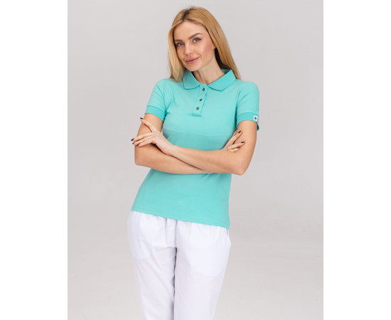 Зображення 5 Медичне поло жіноче світло-бірюзове р. S, "БІЛИЙ ХАЛАТ" 147-426-677, Розмір: S, Цвет: бірюзовий