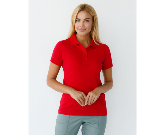 Изображение 6 Медицинское поло женское красное р. S, "БЕЛЫЙ ХАЛАТ" 147-434-677, Размер: S, Цвет: красный