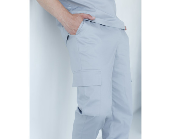 Изображение 7 Медицинский костюм мужской Денвер серый +SIZE р. 62, "БЕЛЫЙ ХАЛАТ" 447-328-679, Размер: 62, Цвет: серый