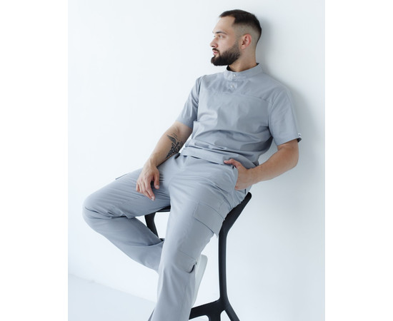 Изображение 9 Медицинский костюм мужской Денвер серый +SIZE р. 62, "БЕЛЫЙ ХАЛАТ" 447-328-679, Размер: 62, Цвет: серый
