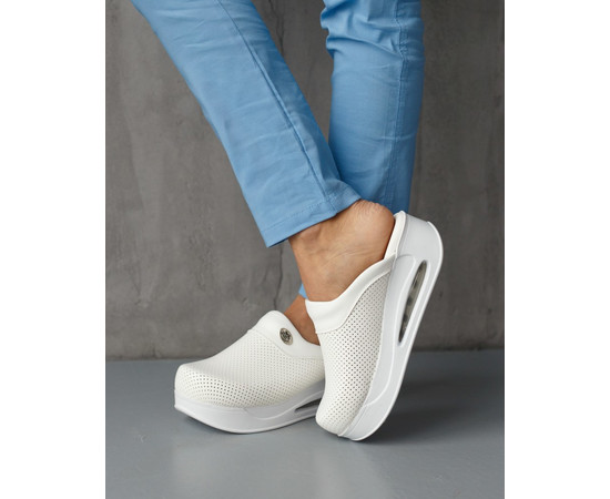 Зображення 2 Взуття медичне сабо Pearly White з підошвою AirMax р. 36, "БІЛИЙ ХАЛАТ" 149-324-791, Розмір: 36, Цвет: pearly white