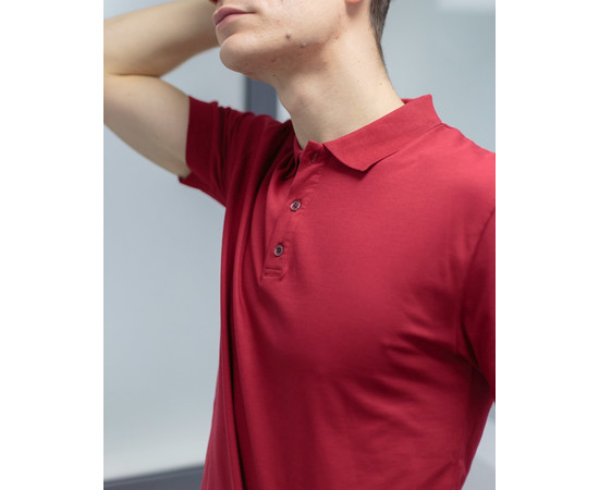 Изображение 2 Медицинское поло мужское бордовое р. M, "БЕЛЫЙ ХАЛАТ" 148-349-677, Размер: M, Цвет: бордовый