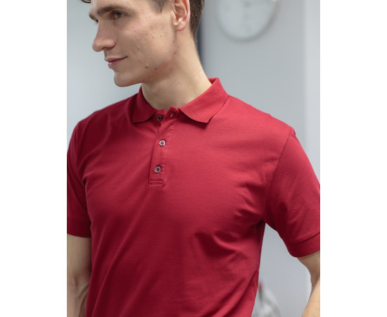 Зображення 3 Медичне поло чоловіче бордове р. S, "БІЛИЙ ХАЛАТ" 148-349-677, Розмір: S, Цвет: бордовий