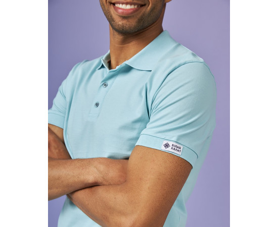 Зображення 3 Медичне поло чоловіче блакитне р. S, "БІЛИЙ ХАЛАТ" 148-333-677, Розмір: S, Цвет: блакитний