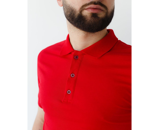 Изображение 4 Медицинское поло мужское красное р. 2XL, "БЕЛЫЙ ХАЛАТ" 148-339-677, Размер: 2XL, Цвет: красный