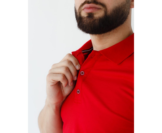 Зображення 5 Медичне поло чоловіче червоне р. M, "БІЛИЙ ХАЛАТ" 148-339-677, Розмір: M, Цвет: червоний