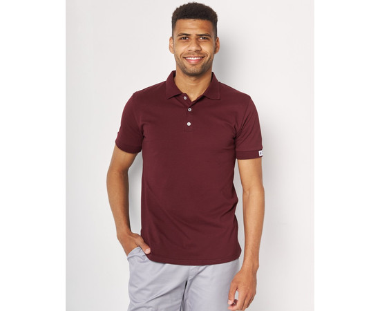 Изображение 7 Медицинское поло мужское вишневое р. 3XL, "БЕЛЫЙ ХАЛАТ" 148-416-677, Размер: 3XL, Цвет: вишневый