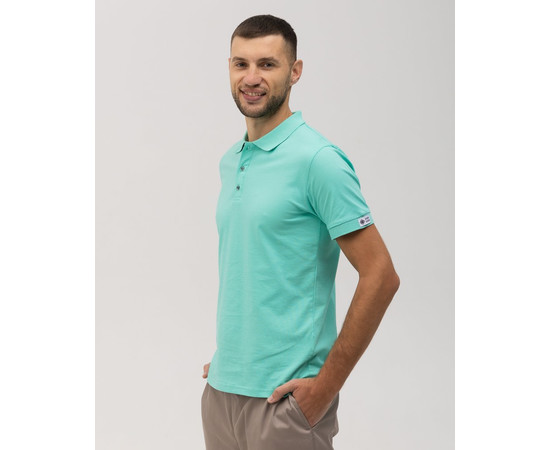 Зображення 2 Медичне поло чоловіче світло-бірюзове р. 3XL, "БІЛИЙ ХАЛАТ" 148-426-677, Розмір: 3XL, Цвет: світло-бірюзовий