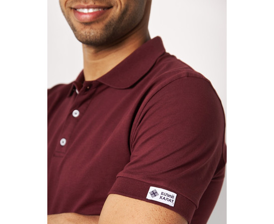 Зображення 9 Медичне поло чоловіче вишневе р. XL, "БІЛИЙ ХАЛАТ" 148-416-677, Розмір: XL, Цвет: вишневий