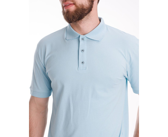 Изображение 4 Медицинское поло мужское небесно-голубое р. S, "БЕЛЫЙ ХАЛАТ" 148-438-677, Размер: S, Цвет: небесно-голубой