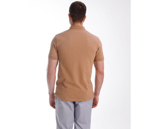 Зображення 2 Медичне поло чоловіче темно-бежеве р. 2XL, "БІЛИЙ ХАЛАТ" 148-435-677, Розмір: 2XL, Цвет: темно-бежевий