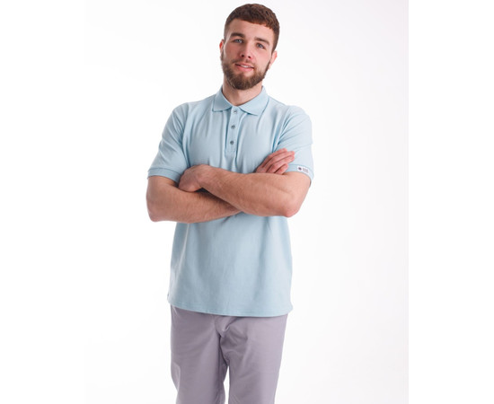 Зображення 6 Медичне поло чоловіче небесно-блакитне р. XL, "БІЛИЙ ХАЛАТ" 148-438-677, Розмір: XL, Цвет: небесно-блакитний