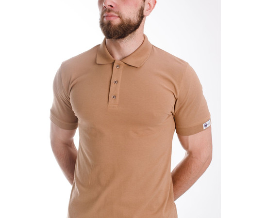 Зображення 3 Медичне поло чоловіче темно-бежеве р. M, "БІЛИЙ ХАЛАТ" 148-435-677, Розмір: M, Цвет: темно-бежевий