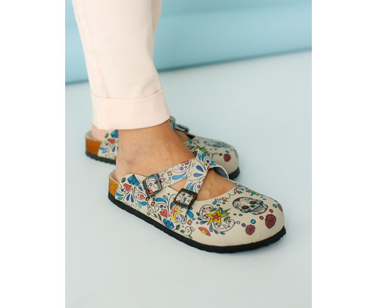 Зображення 2 Взуття медичне сабо ортопедичні SKULL/STARS р. 40, "БІЛИЙ ХАЛАТ" 176-430-662, Розмір: 40, Цвет: skull/stars