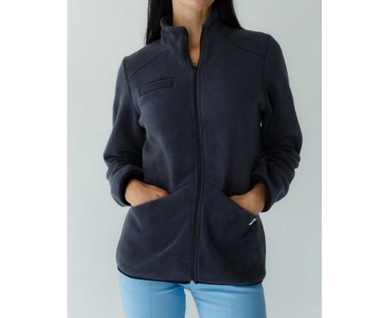 Зображення 3 Медична кофта жіноча флісова Дакота темно-сіра р. L, "БІЛИЙ ХАЛАТ" 406-408-842, Розмір: L, Цвет: темно-сірий