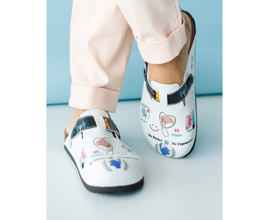 Зображення 3 Взуття медичне сабо ортопедичні BE HAPPY р. 38, "БІЛИЙ ХАЛАТ" 176-456-566, Розмір: 38, Цвет: be happy