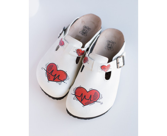 Зображення 4 Взуття медичне сабо ортопедичні HEART р. 37, "БІЛИЙ ХАЛАТ" 176-324-582, Розмір: 37, Цвет: heart