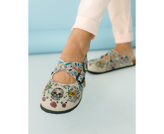 Зображення 4 Взуття медичне сабо ортопедичні SKULL/STARS р. 39, "БІЛИЙ ХАЛАТ" 176-430-662, Розмір: 39, Цвет: skull/stars