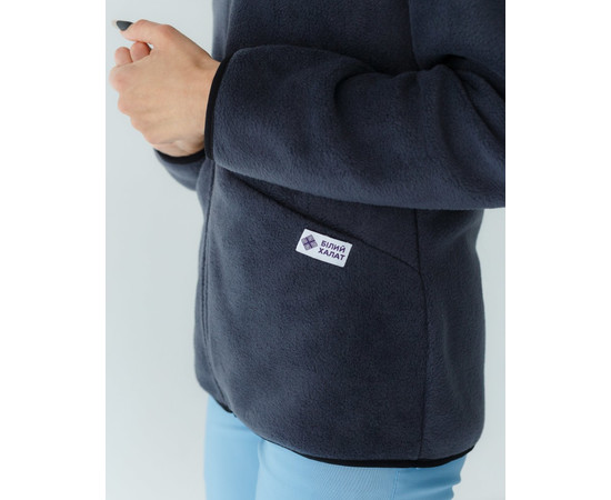 Зображення 5 Медична кофта жіноча флісова Дакота темно-сіра р. L, "БІЛИЙ ХАЛАТ" 406-408-842, Розмір: L, Цвет: темно-сірий