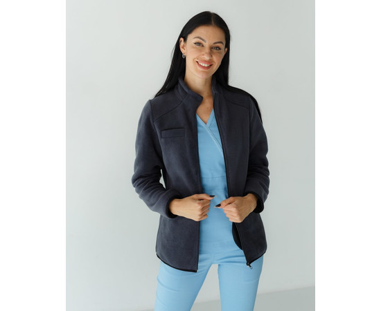 Зображення 6 Медична кофта жіноча флісова Дакота темно-сіра р. 2XL, "БІЛИЙ ХАЛАТ" 406-408-842, Розмір: 2XL, Цвет: темно-сірий