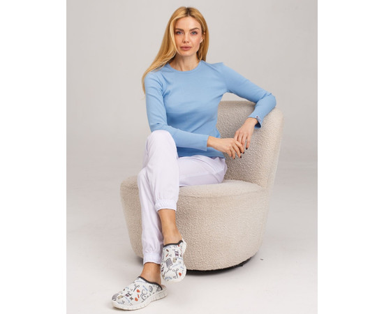 Зображення 8 Медичний лонгслів у рубчик жіночий блакитний р. S, "БІЛИЙ ХАЛАТ" 392-333-716, Розмір: S, Цвет: блакитний