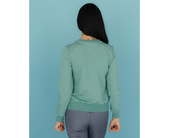 Изображение 2 Медицинский свитшот Нью-Йорк женский оливковый р. S, "БЕЛЫЙ ХАЛАТ" 359-327-758, Размер: S, Цвет: оливковый