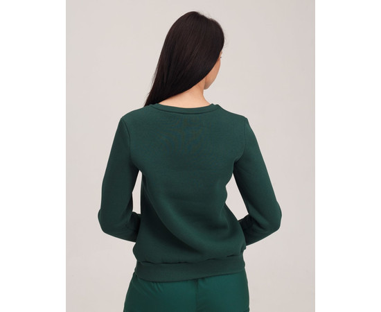 Изображение 2 Медицинский свитшот Аляска женский темно-зеленый р. 2XL, "БЕЛЫЙ ХАЛАТ" 364-430-842, Размер: 2XL, Цвет: темно-зеленый