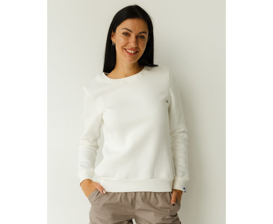 Изображение 2 Медицинский утепленный свитшот женский Аляска молочный р. XL, "БЕЛЫЙ ХАЛАТ" 364-370-842, Размер: XL, Цвет: молочный