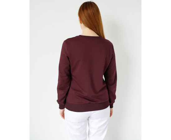 Изображение 2 Медицинский свитшот Нью-Йорк женский темно-вишневый р. L, "БЕЛЫЙ ХАЛАТ" 359-416-758, Размер: L, Цвет: темно-вишневый